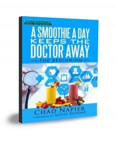 picture of 3d book cover of a smoothie a day keeps the doctor away