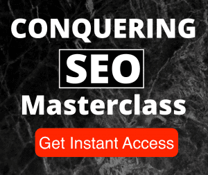 picture of conquering seo masterclass ad