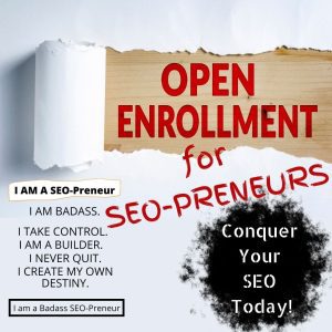 picture of open enrollment for seo-preneurs at conquering seo